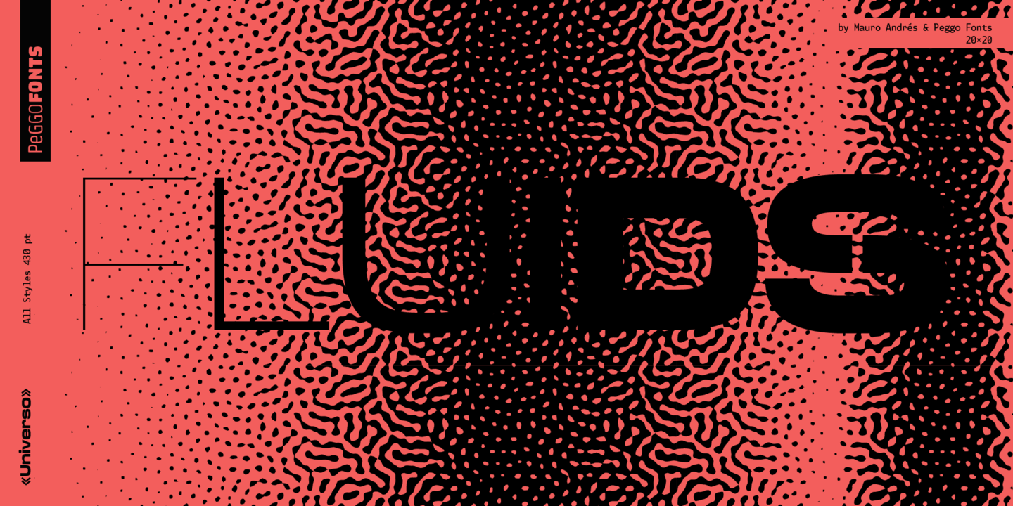 Universo Stencil Font preview